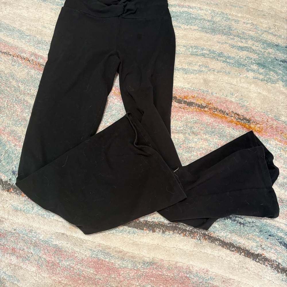 Hollister Black Yoga Pants - Flared Leg and Twist Front